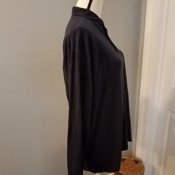 J. CREW NAVY LONG SLEEVED CAUSAL TOP BUTTON DOWN COLLARED SHIRT. LG. - Picture 3 of 6